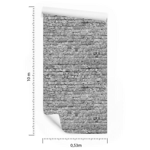 Behang Grijze Bakstenen Muur - Afbeelding 8