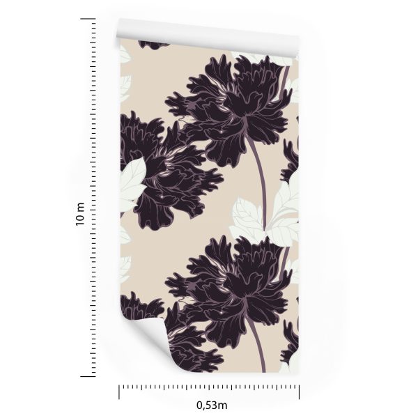 Behang Prachtige Abstracte Bloemen - Afbeelding 8