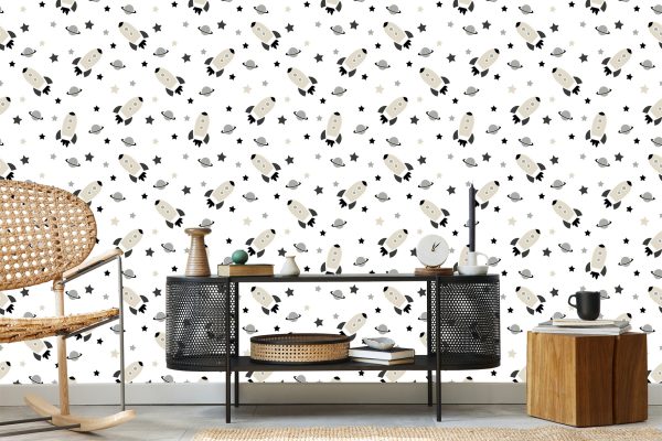 Behang Cosmos Planet Stars Voor De Kinderkamer - Afbeelding 5