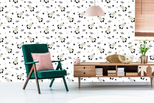 Behang Cosmos Planet Stars Voor De Kinderkamer - Afbeelding 6
