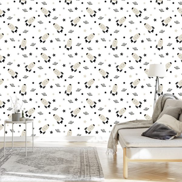 Behang Cosmos Planet Stars Voor De Kinderkamer - Afbeelding 3