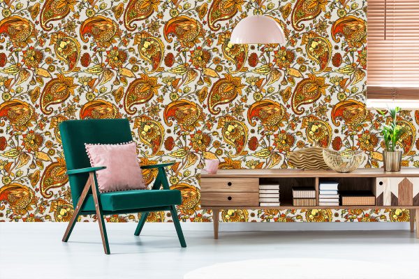 Behang Prachtig Paisley-Patroon - Afbeelding 6