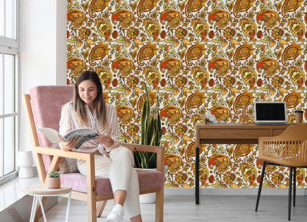 Behang Prachtig Paisley-Patroon - Afbeelding 7