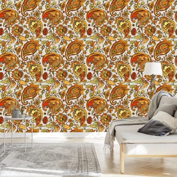 Behang Prachtig Paisley-Patroon - Afbeelding 3