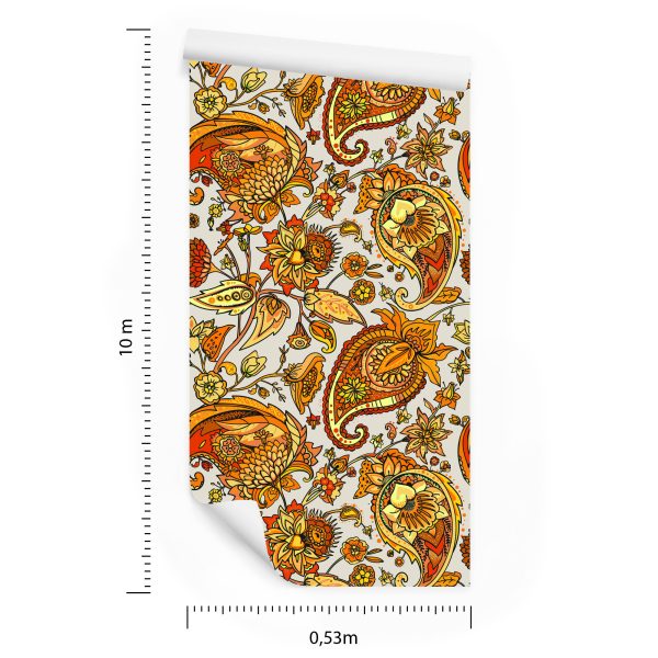 Behang Prachtig Paisley-Patroon - Afbeelding 8