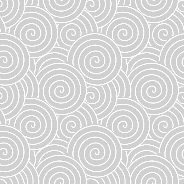 Behang Retro - Wervelend Grijs - Witte Spiralen - Afbeelding 2