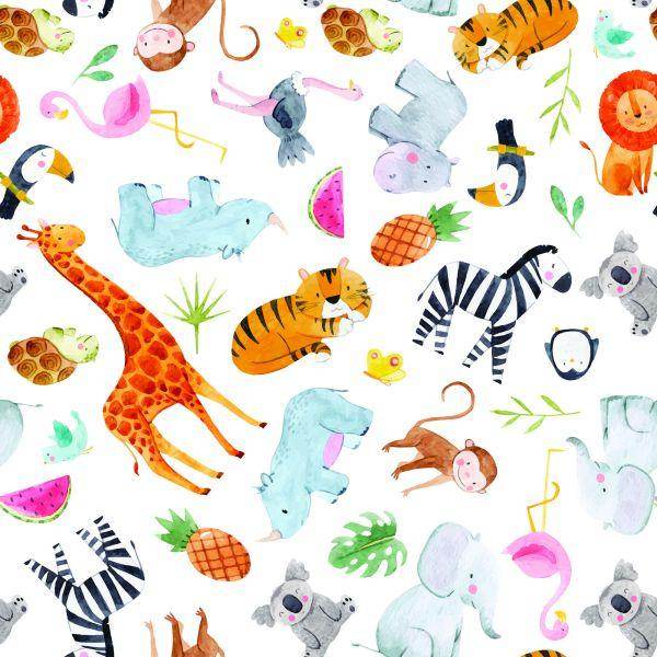 Behang Voor Kinderen - Safaridieren - Afbeelding 2