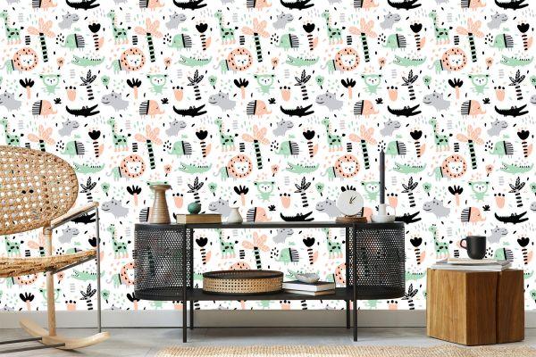 Behang Voor Kinderen - Jungledieren - Afbeelding 5