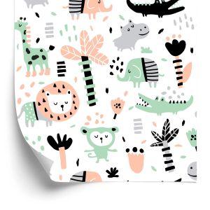 Behang Voor Kinderen - Jungledieren