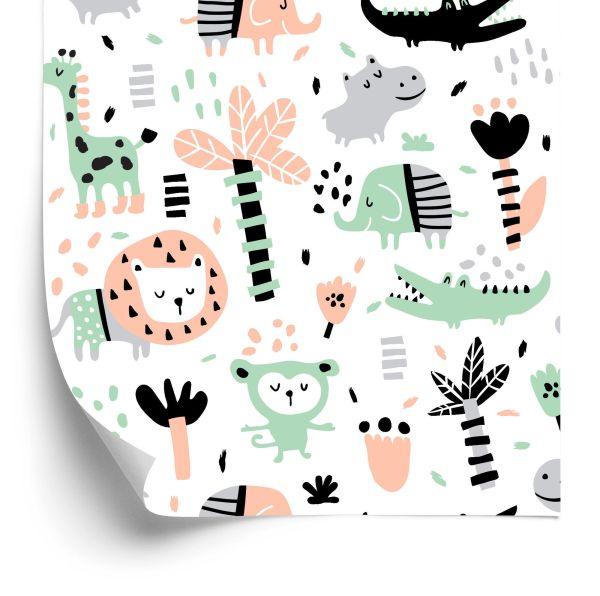 Behang Voor Kinderen - Jungledieren