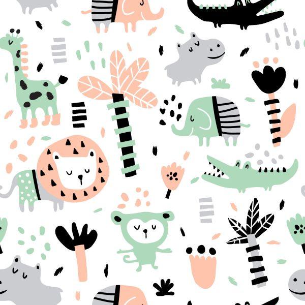 Behang Voor Kinderen - Jungledieren - Afbeelding 2