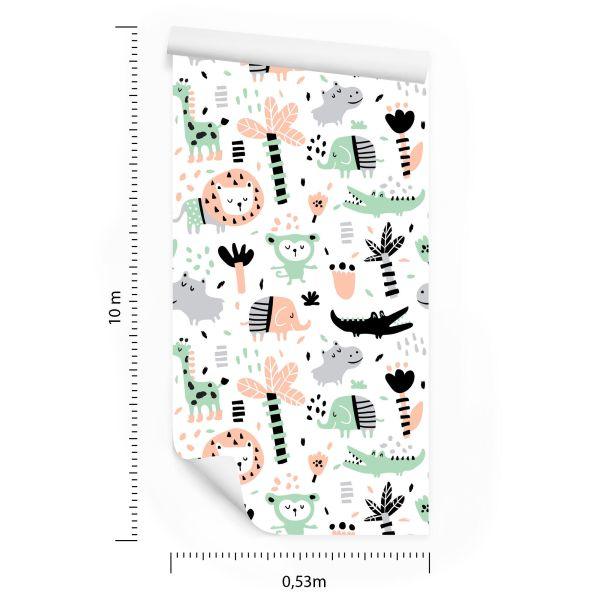 Behang Voor Kinderen - Jungledieren - Afbeelding 8