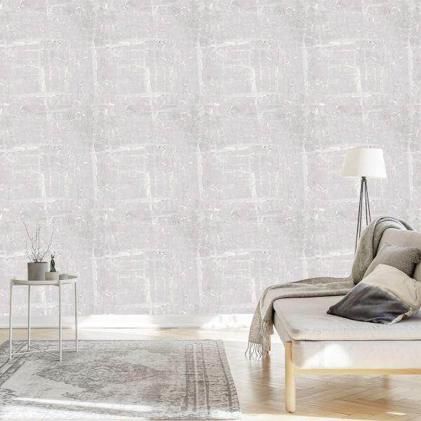 Behang Helder Gebarsten Beton - Afbeelding 3