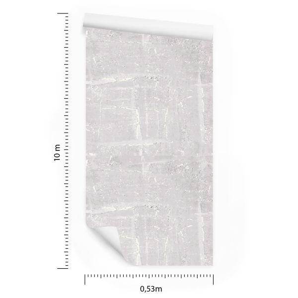Behang Helder Gebarsten Beton - Afbeelding 8