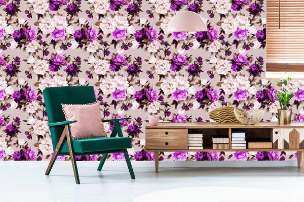 Behang Mooi Bloemenpatroon - Afbeelding 6