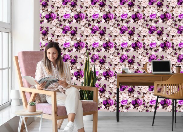 Behang Mooi Bloemenpatroon - Afbeelding 7