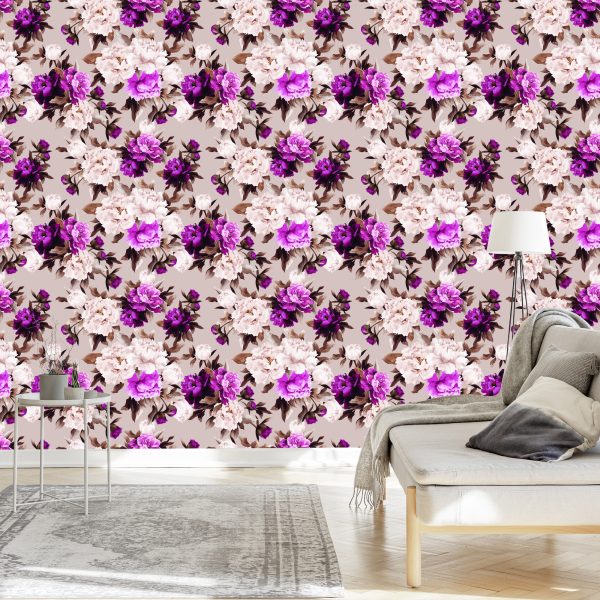 Behang Mooi Bloemenpatroon - Afbeelding 3
