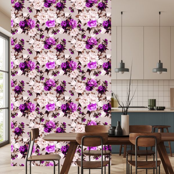 Behang Mooi Bloemenpatroon - Afbeelding 4