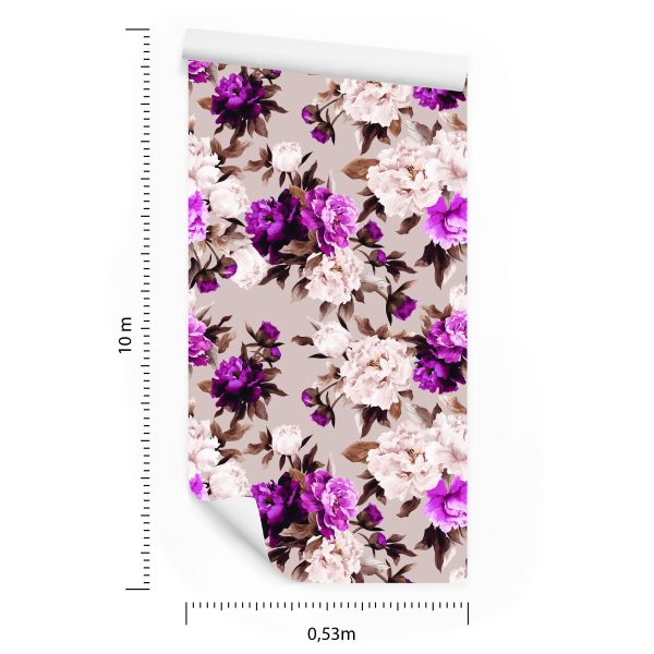 Behang Mooi Bloemenpatroon - Afbeelding 8