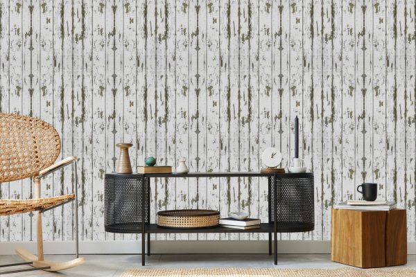 Behang Retro Houten Planken - Afbeelding 5