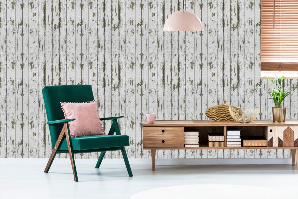 Behang Retro Houten Planken - Afbeelding 6