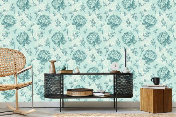 Behang Delicaat Bloemen Retro Patroon - Afbeelding 5