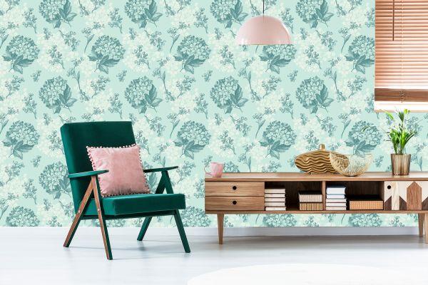 Behang Delicaat Bloemen Retro Patroon - Afbeelding 6