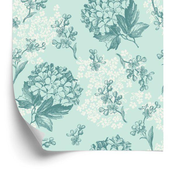Behang Delicaat Bloemen Retro Patroon
