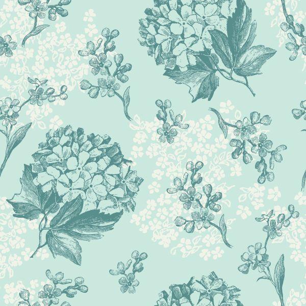 Behang Delicaat Bloemen Retro Patroon - Afbeelding 2