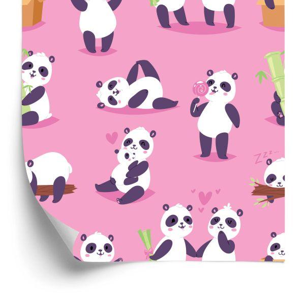 Behang Voor Kinderen - Blije Panda's