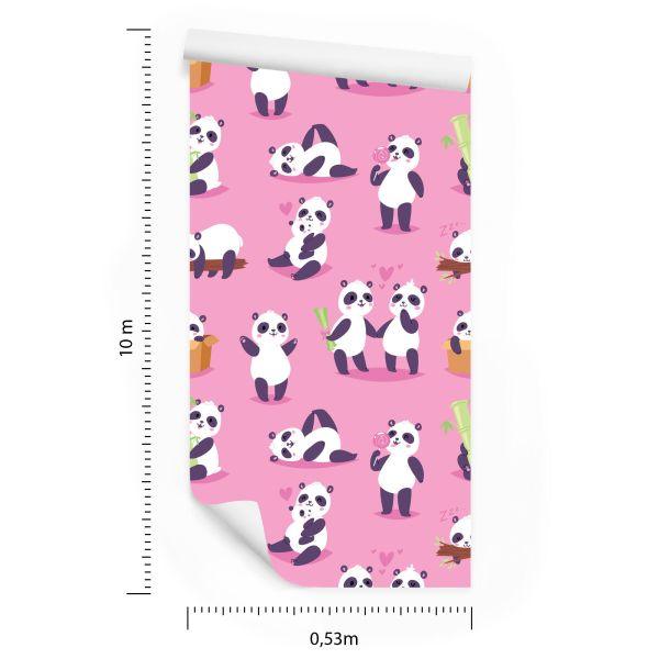 Behang Voor Kinderen - Blije Panda's - Afbeelding 8