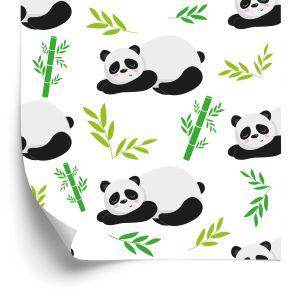 Behang Voor Kinderen - Slapende Panda's Tussen Bamboe