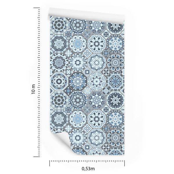 Behang Kleurrijk Mozaïek In Oosterse Stijl - Afbeelding 8