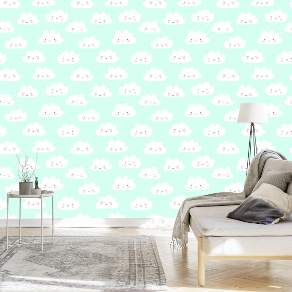 Behang Voor Kinderen - Happy Clouds - Afbeelding 3