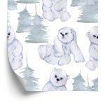 Behang Voor Kinderen - Schattige Beren - Aquarel