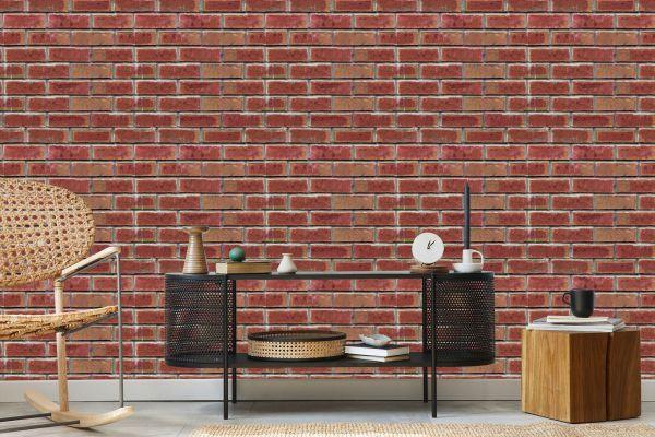 Behang Voor De Woonkamer Bakstenen Muur Bakstenen 3D-Effect - Afbeelding 5