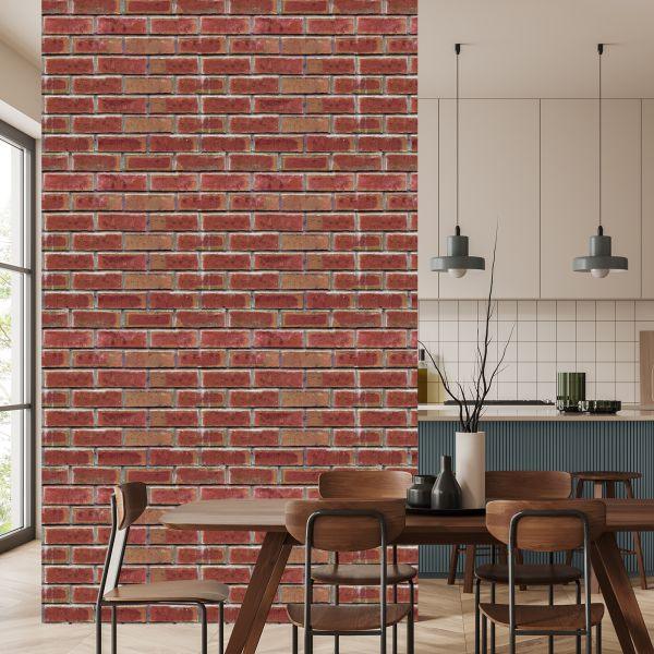Behang Voor De Woonkamer Bakstenen Muur Bakstenen 3D-Effect - Afbeelding 4