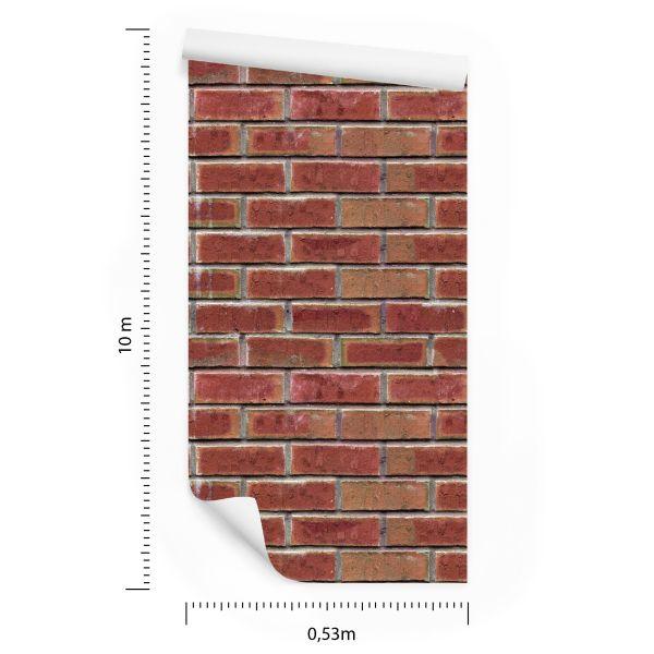 Behang Voor De Woonkamer Bakstenen Muur Bakstenen 3D-Effect - Afbeelding 8