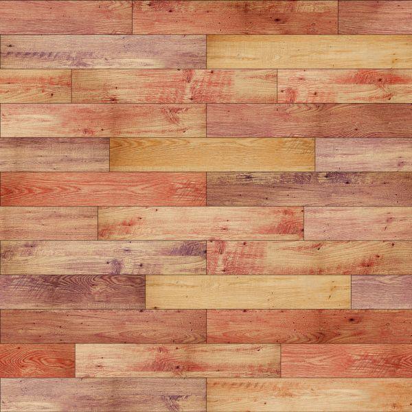 Behang Kleurrijke Horizontale Houten Planken - Afbeelding 2