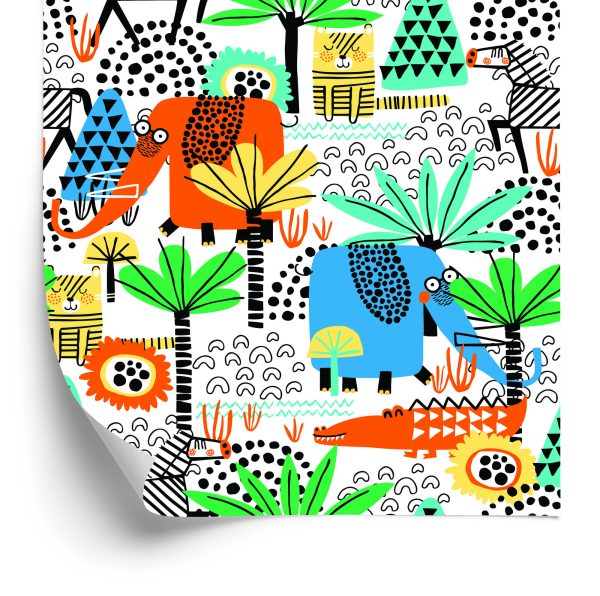 Behang Voor Kinderen - Leuke Safaridieren