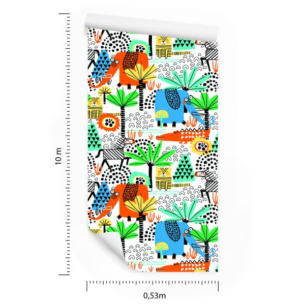 Behang Voor Kinderen - Leuke Safaridieren - Afbeelding 8