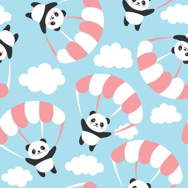 Behang Voor Kinderen - Vliegende Panda Tussen De Wolken - Afbeelding 2