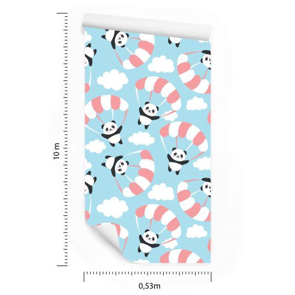 Behang Voor Kinderen - Vliegende Panda Tussen De Wolken - Afbeelding 8