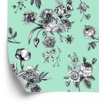 Behang Stijlvolle Bloeiende Bloemen