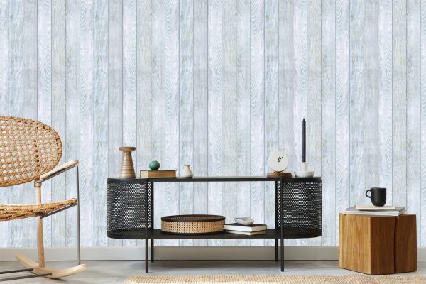 Behang Houten Planken In Scandinavische Stijl - Afbeelding 5