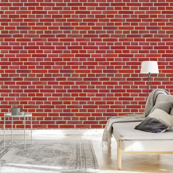 Behang Rode 3D-Steen - Afbeelding 3