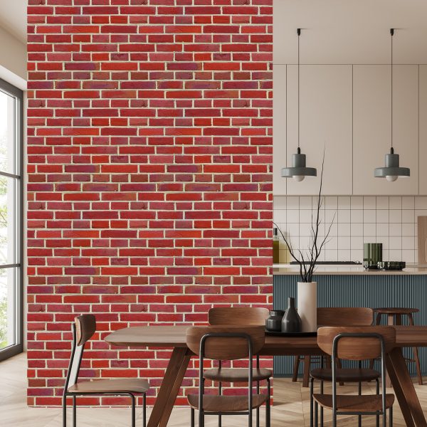 Behang Rode 3D-Steen - Afbeelding 4