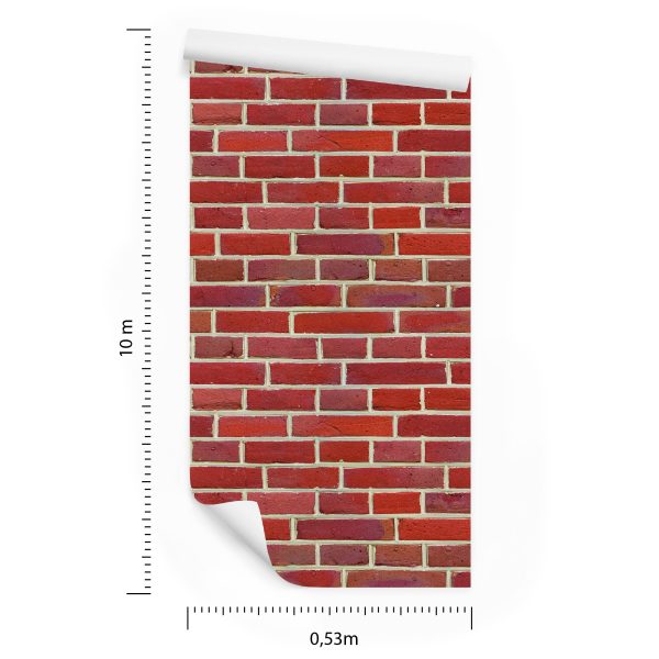 Behang Rode 3D-Steen - Afbeelding 8