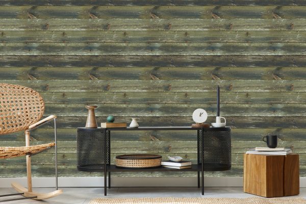 Behang Horizontale Houten Planken - Afbeelding 5