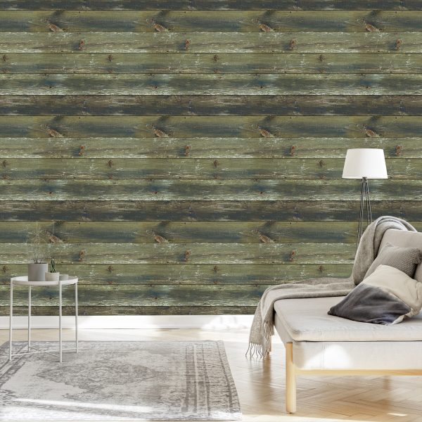Behang Horizontale Houten Planken - Afbeelding 3
